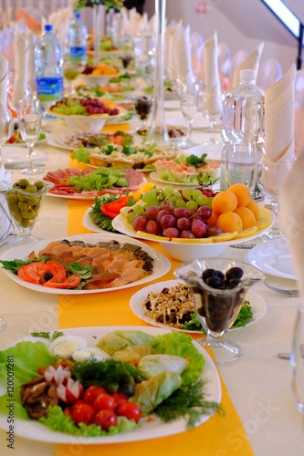 Food at banquet