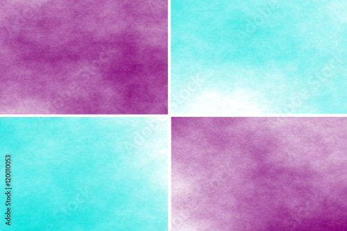 White background with purple and cyan rectangles