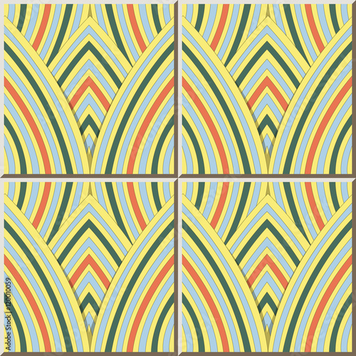 Ceramic tile pattern 391 curve repeat line scale