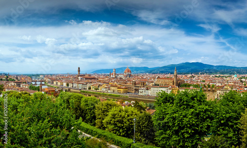 Panorama view of Firenze city in Italy