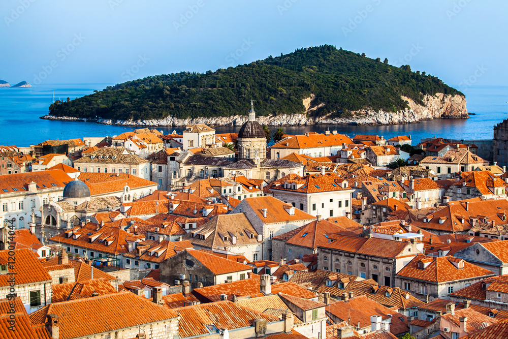 Dubrovnik ancient city close up view, Croatia