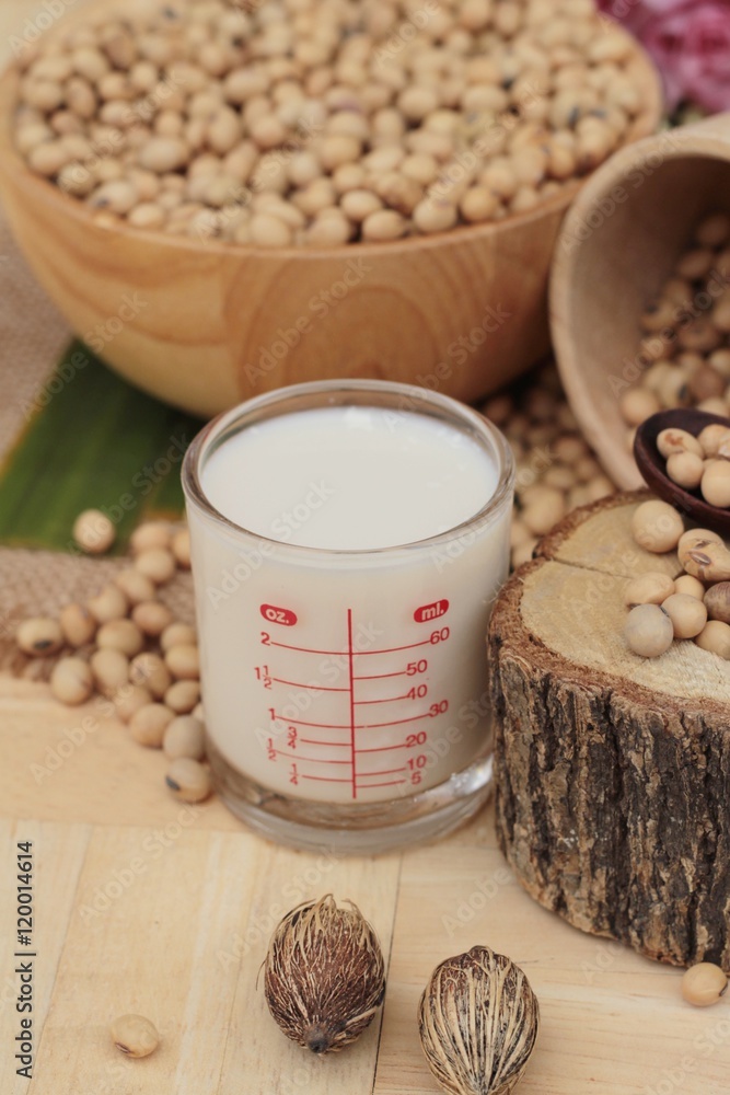 Soy milk is delicious with soybean seed. Soy milk is delicious with soybean seed.