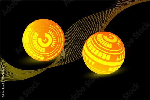 shining balls background