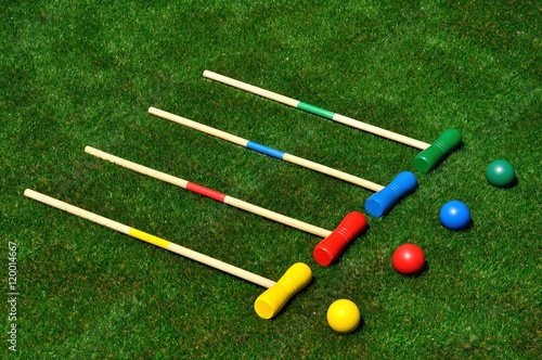 Slika na platnu Juego de croquet alineado