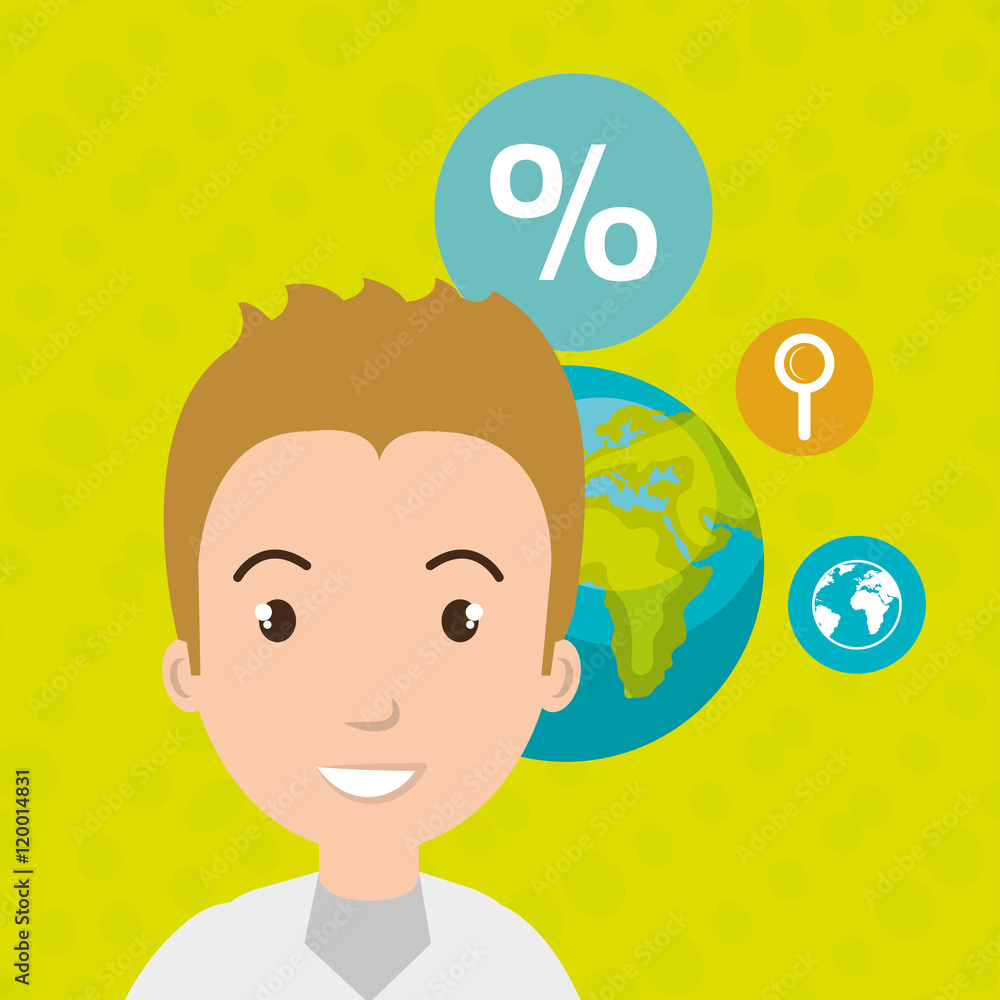 man young adult world vector illustration eps10 man young adult world vector illustration eps10