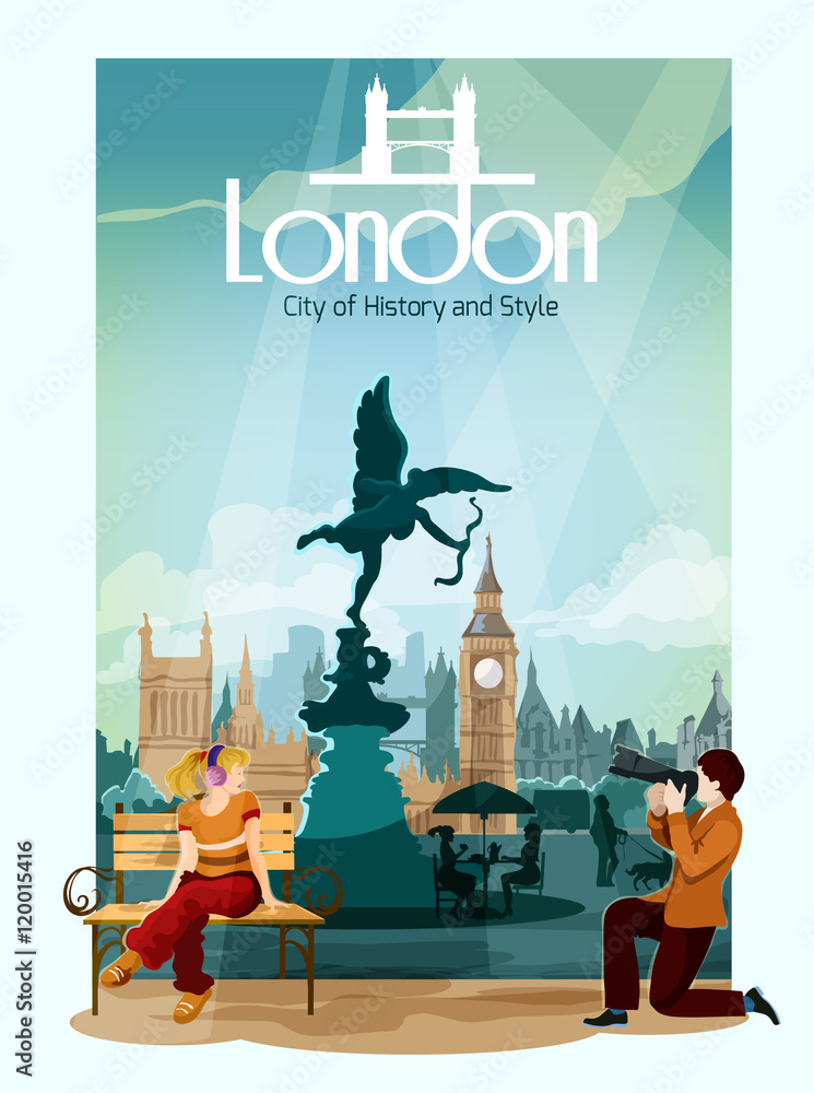 Fotografie London Poster Illustration