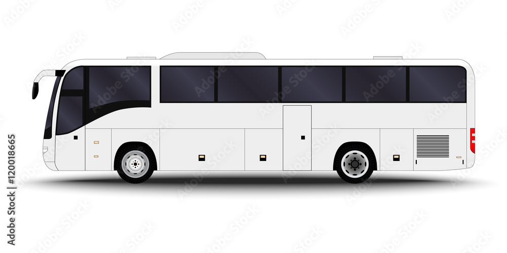 city transport. Bus side view