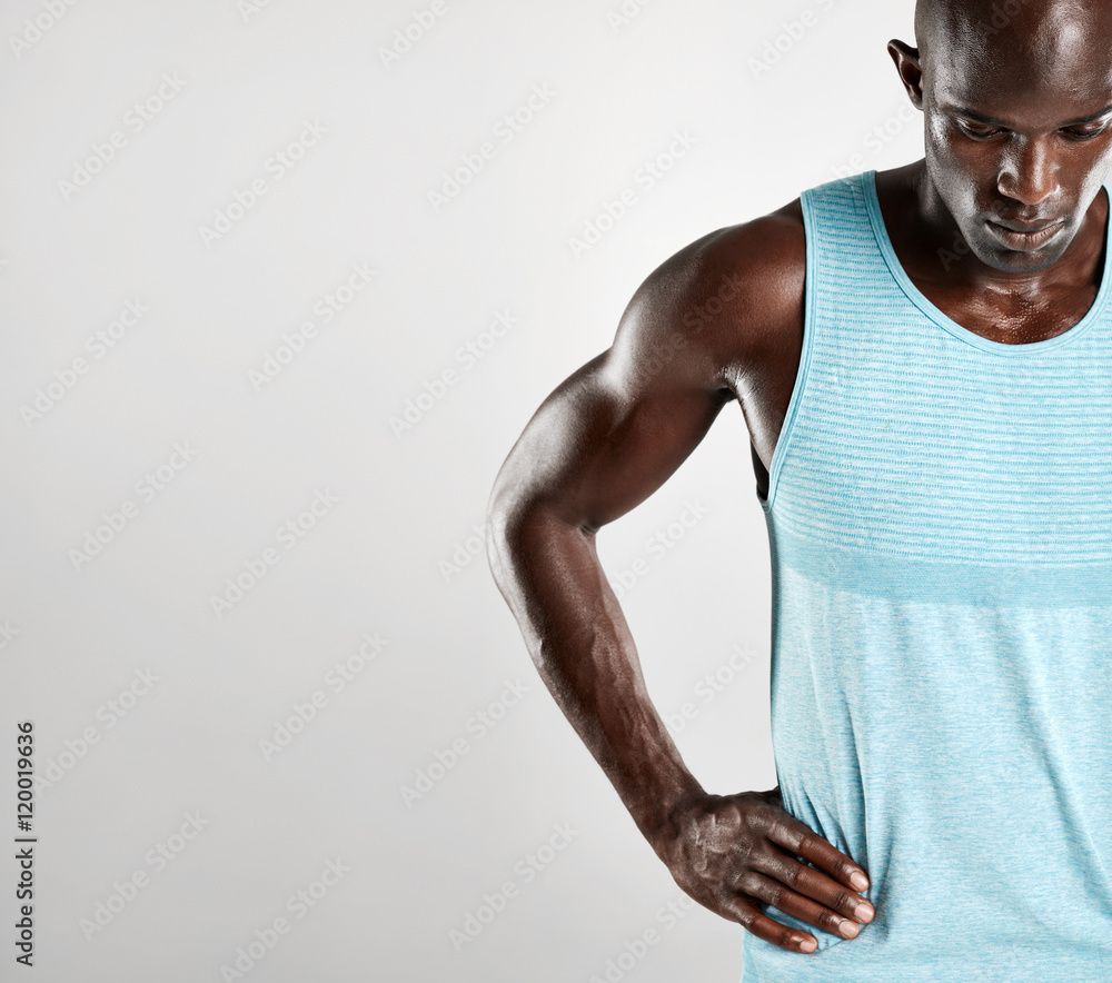 Muscular young african man Muscular young african man