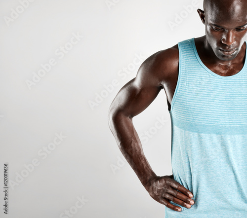 Muscular young african man