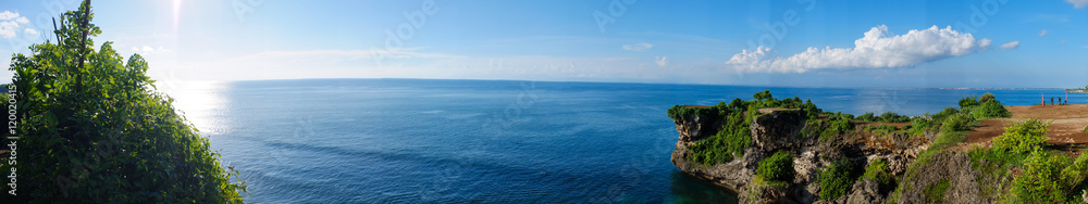 Panorama view of Balangan Beach in Bali Island Indonesia - nature vacation background