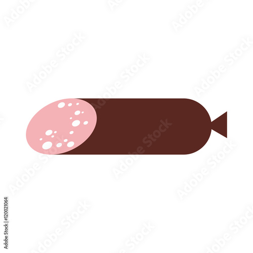 Sausage isolated. Meat delicacy on white background. salami