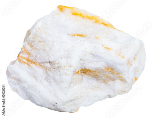 piece of barite ore isolated on white