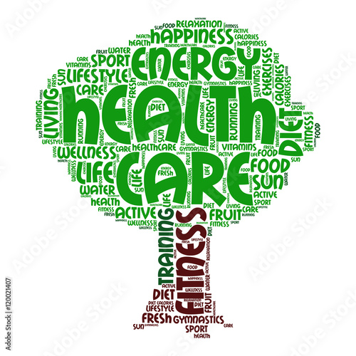 Energy word cloud. Active lifestyle concept. Vector illustration.