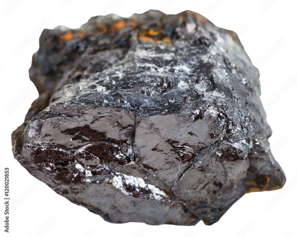 black coal (bituminous coal) stone isolated