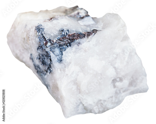 stone with Wolframite ore isolated photo