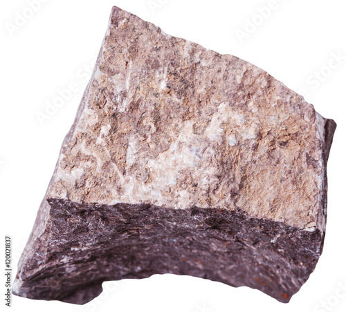 Siltstone stone isolated on white