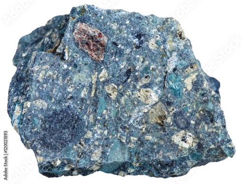Foto Kimberlite mineral isolated on white background