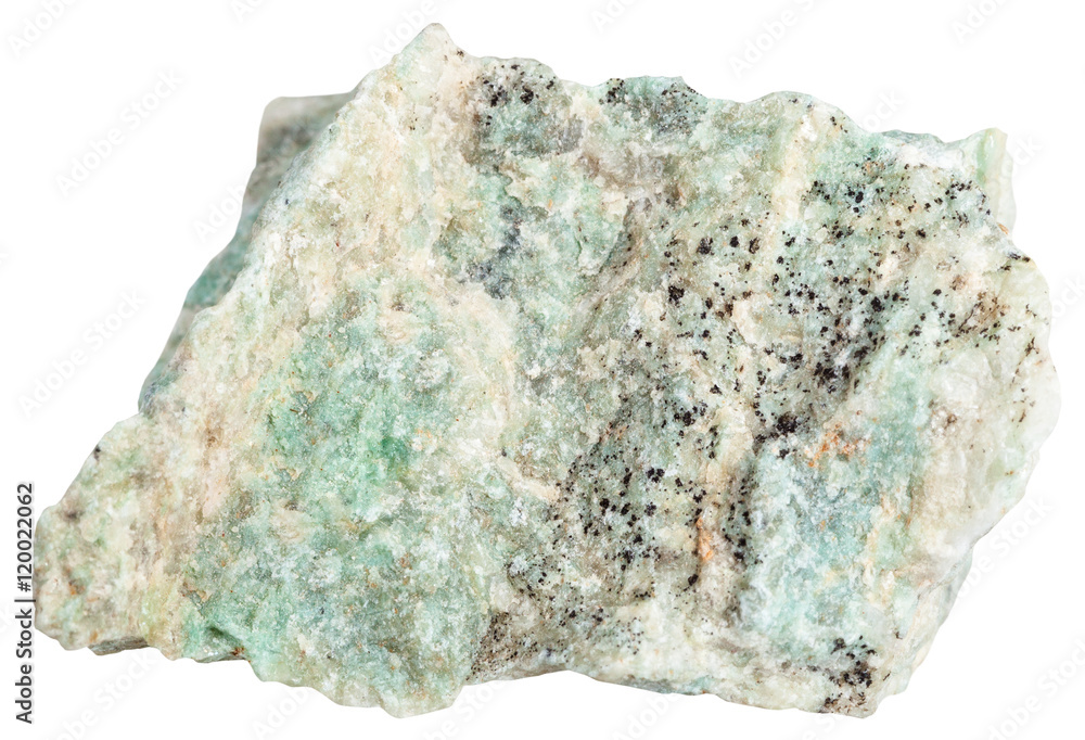 listvenite (Listwanite) stone isolated