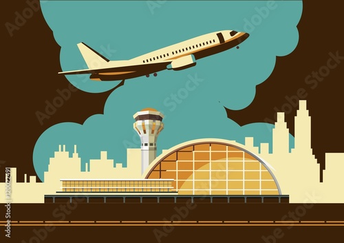 airport building vector illustration