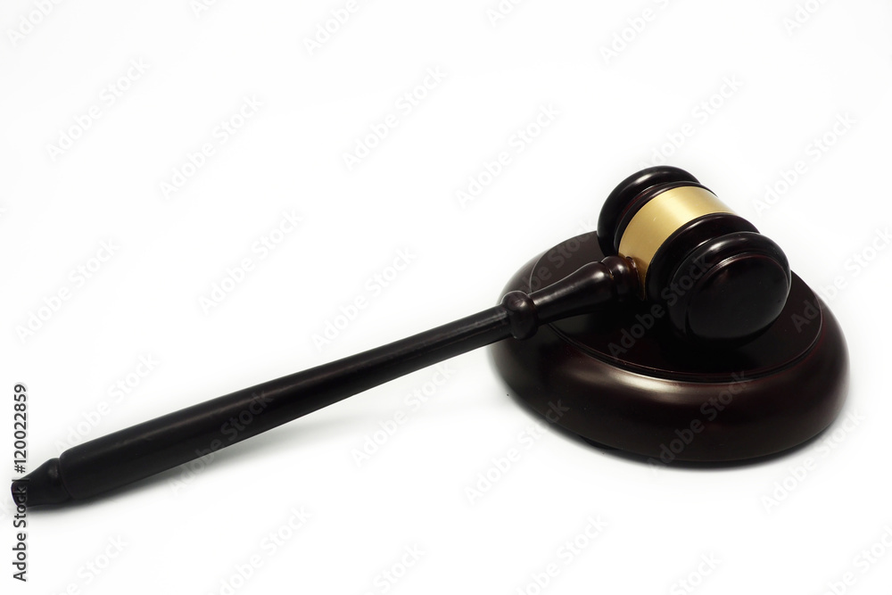 wooden hammer symbol of law