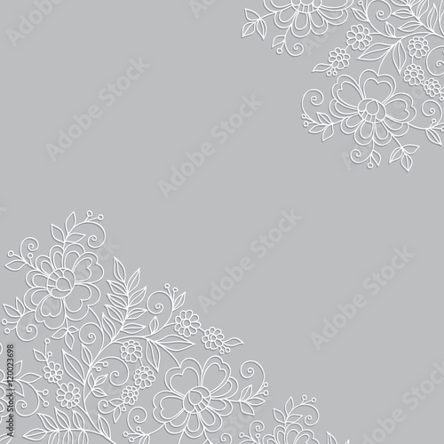 Flower vector ornament corner