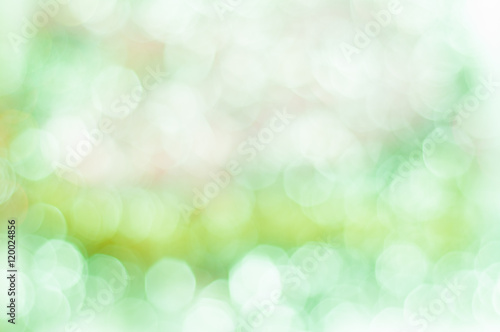 Blurred green background with bokeh lights