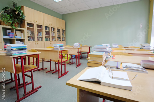 Interior of an empty school class