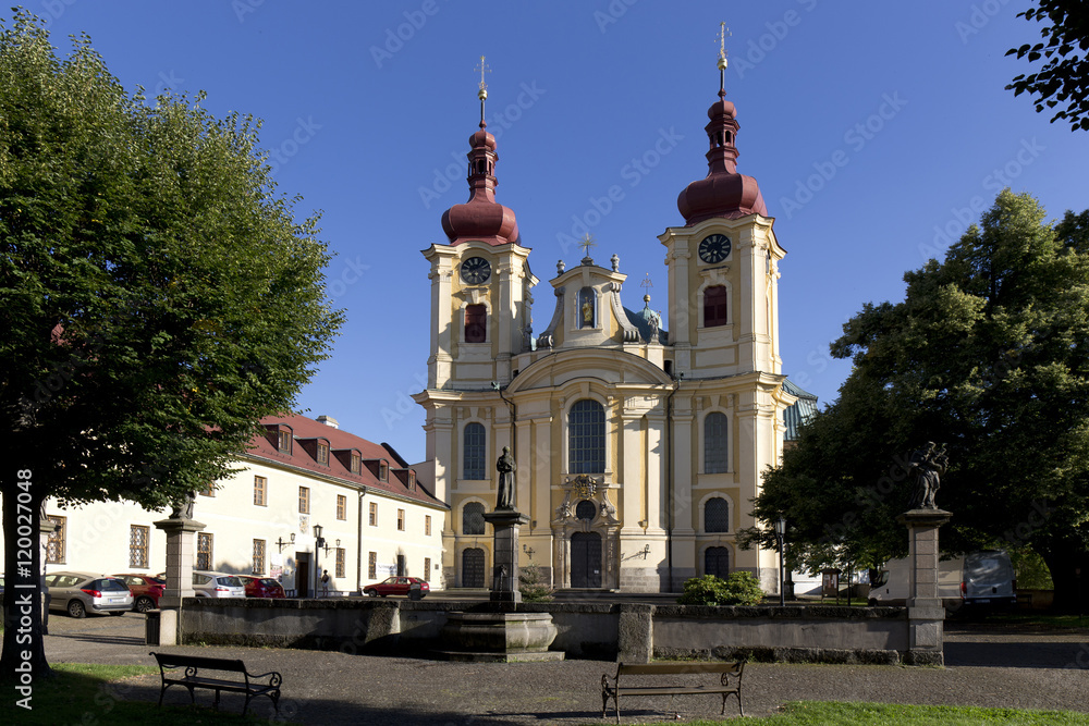 Baroque Basilica of the Visitation Virgin Mary, place of pilgrimage, Hejnice, Czech Republic