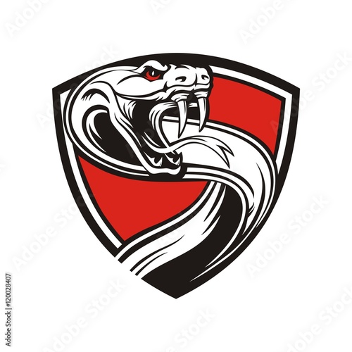 Tableau sur toile Rattler in the red shield