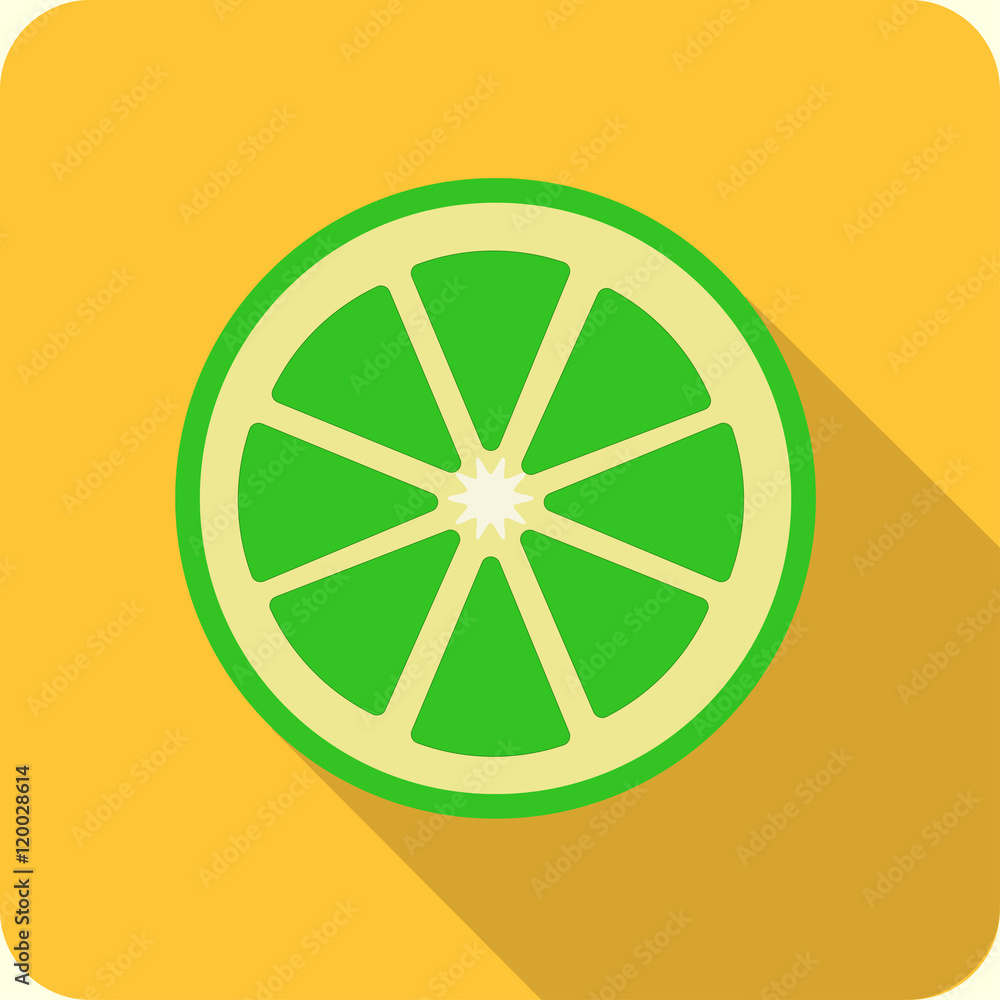 lemon flat icon with long shadow lemon flat icon with long shadow