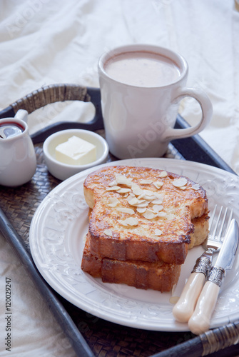 French Toast and a cup of cocoa