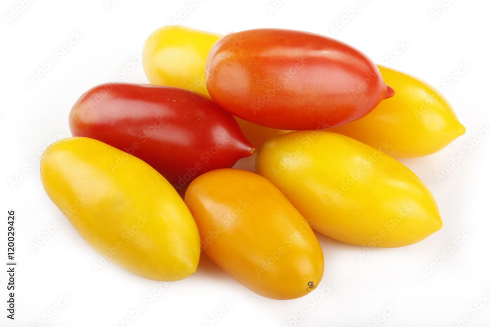 red, yellow and orange tomatoes isolated red, yellow and orange tomatoes isolated