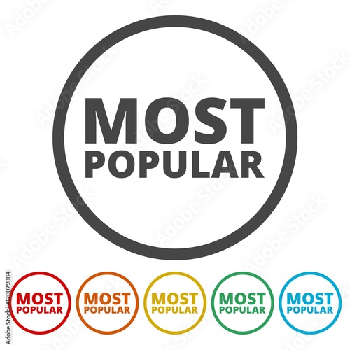 Most popular sign icon. Bestseller symbol