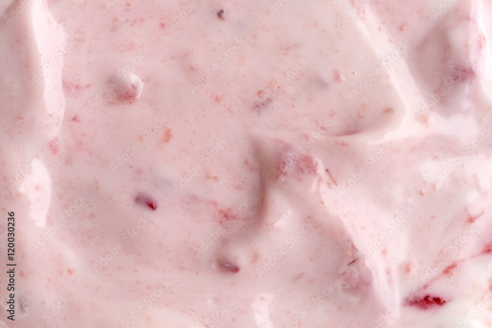 Fototapeta premium Raspberry yogurt close view