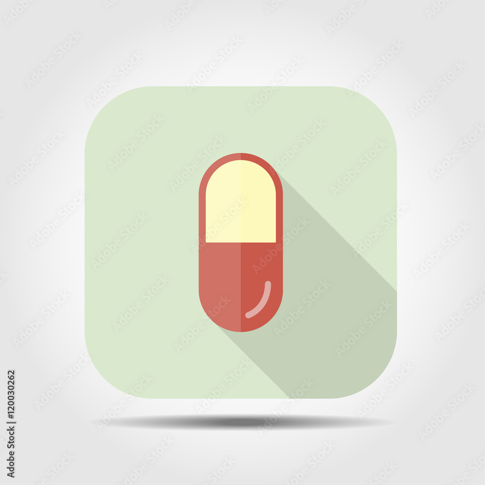 drug flat icon with long shadow drug flat icon with long shadow