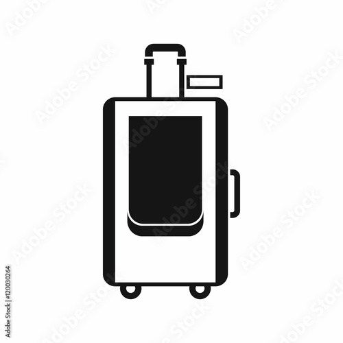 Travel suitcase icon in simple style isolated on white background vector illustration