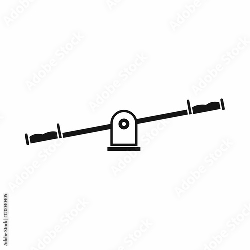 Seesaw icon in simple style isolated on white background vector illustration © ylivdesign