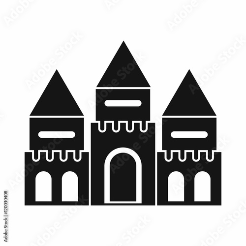 Children house castle icon in simple style isolated on white background vector illustration