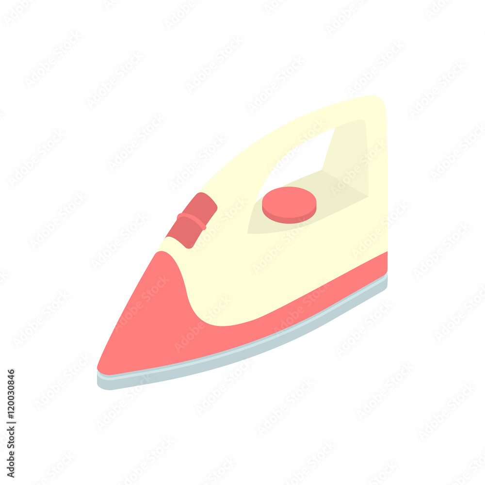 Iron icon in cartoon style on a white background vector illustration Iron icon in cartoon style on a white background vector illustration