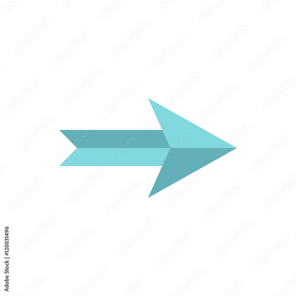 Big arrow icon in flat style isolated on white background. Pointer symbol vector illustration Big arrow icon in flat style isolated on white background. Pointer symbol vector illustration