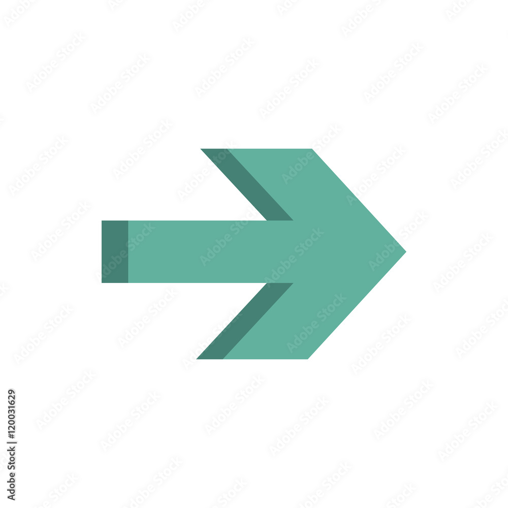 Arrow icon in flat style isolated on white background. Pointer symbol vector illustration Arrow icon in flat style isolated on white background. Pointer symbol vector illustration