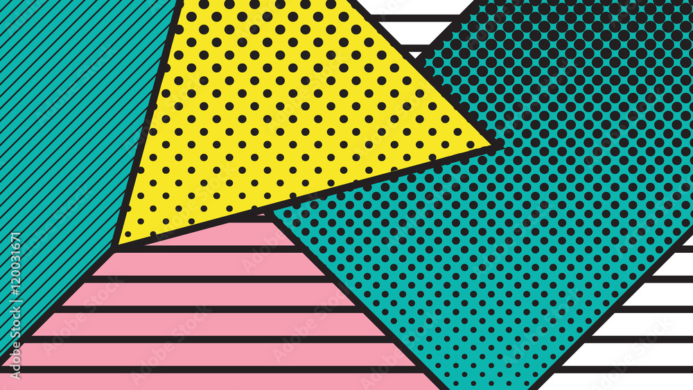 black and white pop art geometric pattern Stock Vector Adobe Stock
