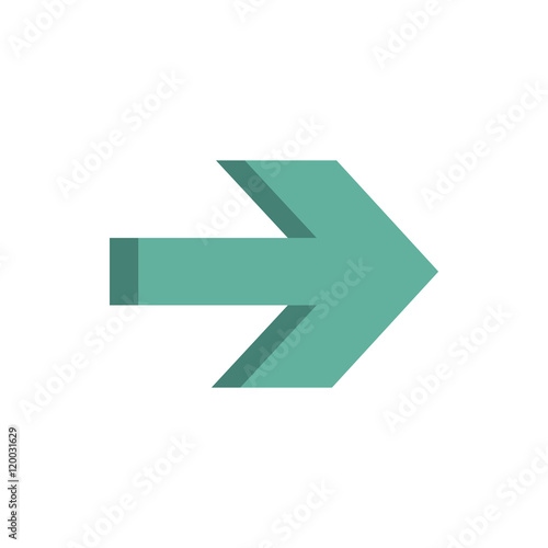 Arrow icon in flat style isolated on white background. Pointer symbol vector illustration