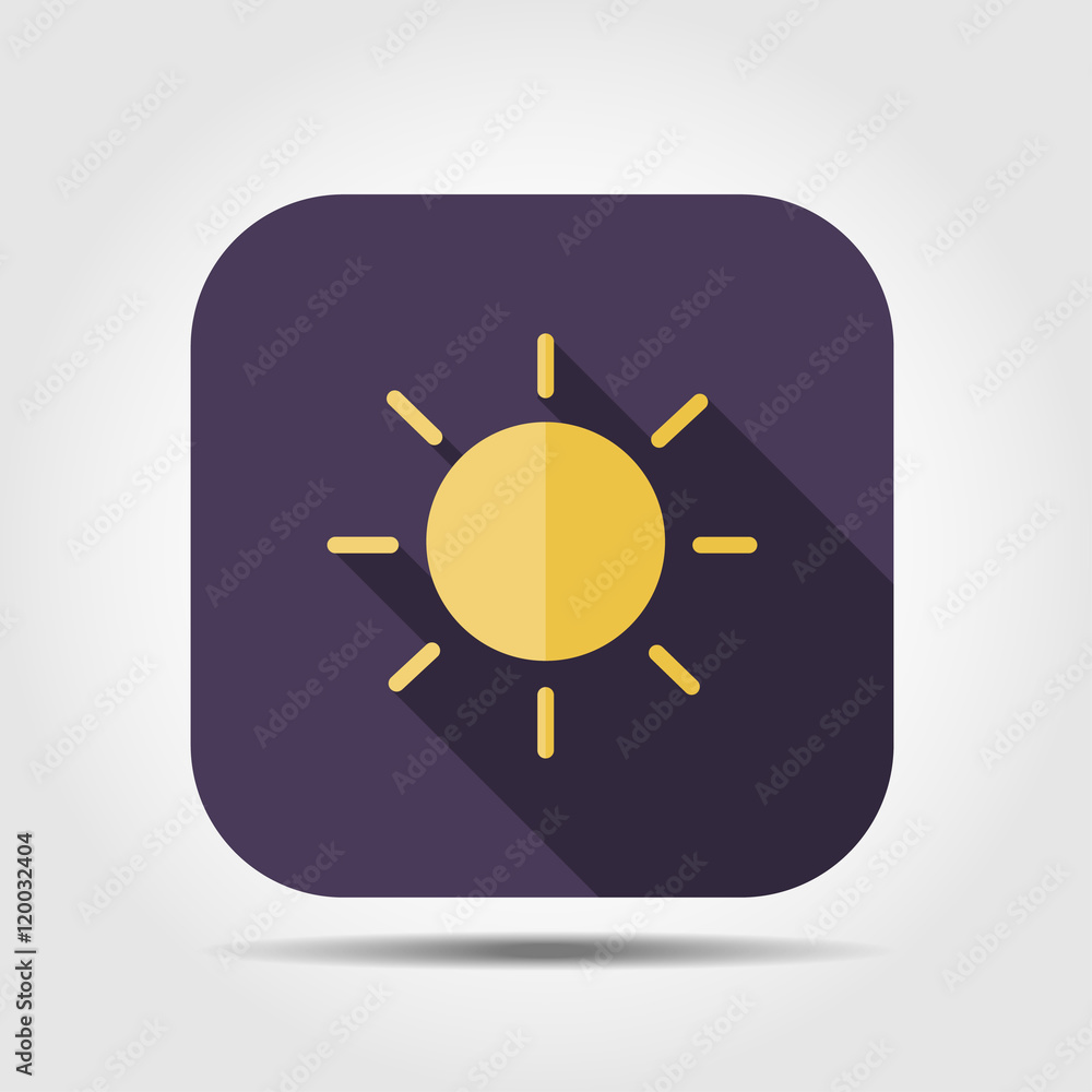 sun flat icon with long shadow sun flat icon with long shadow