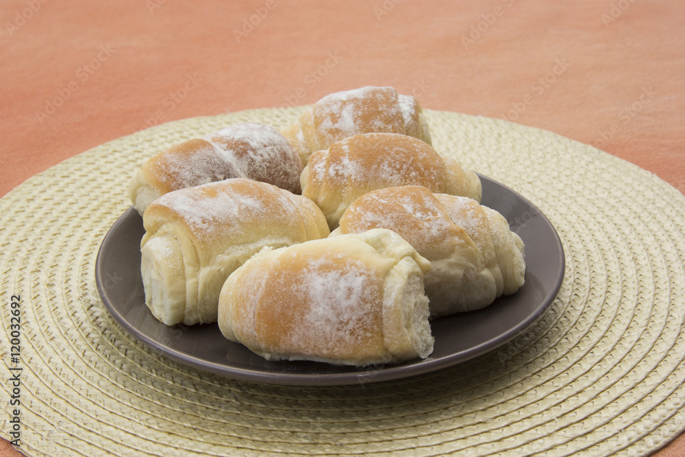 Some fresh bread on the table. Some fresh bread on the table.