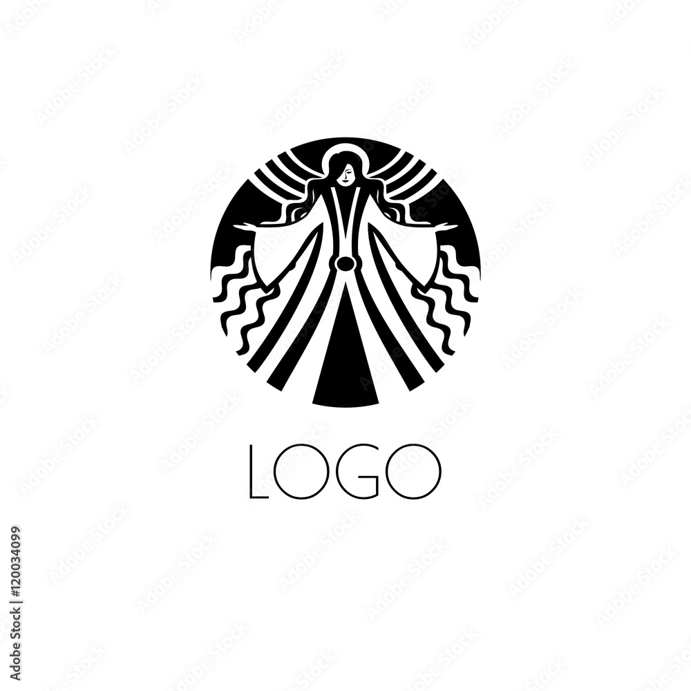 Vector of beautiful young woman. Logo. Beauty salon / cosmetics / products / water. Business icon for the company. Illustration. Vector of beautiful young woman. Logo. Beauty salon / cosmetics / products / water. Business icon for the company. Illustration.