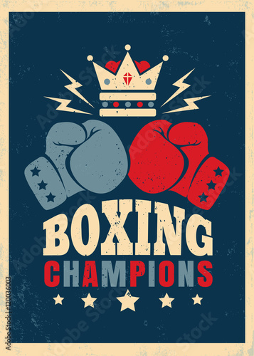 Boxing retro poster