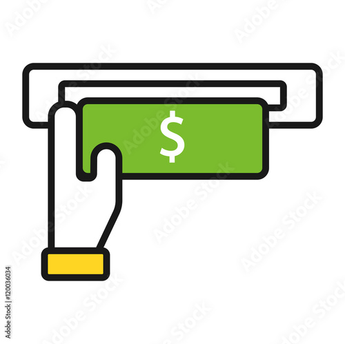Finance atm and business vector payment icon isolated sign. ATM icon exchange technology payment machine. Finance cash bank card atm icon credit sign banking currency symbol