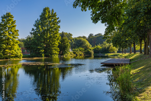 Park around the castle in Mosonmagyarovar photo