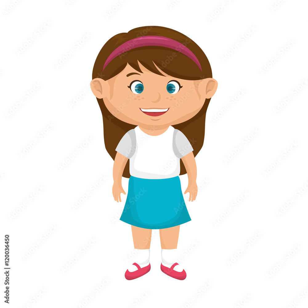 girl smiling happy child kid face cartoon vector illustration girl smiling happy child kid face cartoon vector illustration